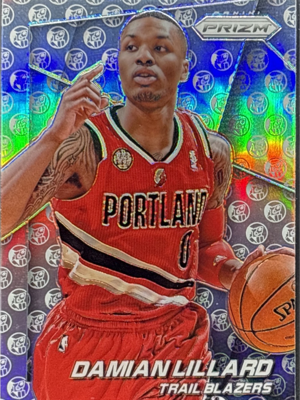 Panini Prizm Damian Lillard Prizm Basketball Trading Card